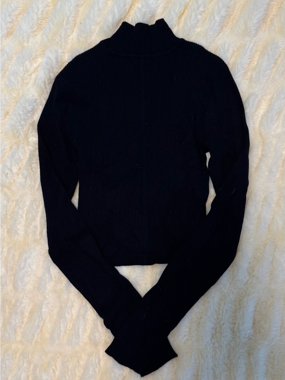 Garage Ribbed Turtleneck Cropped Sweater - Picture 2 of 2
